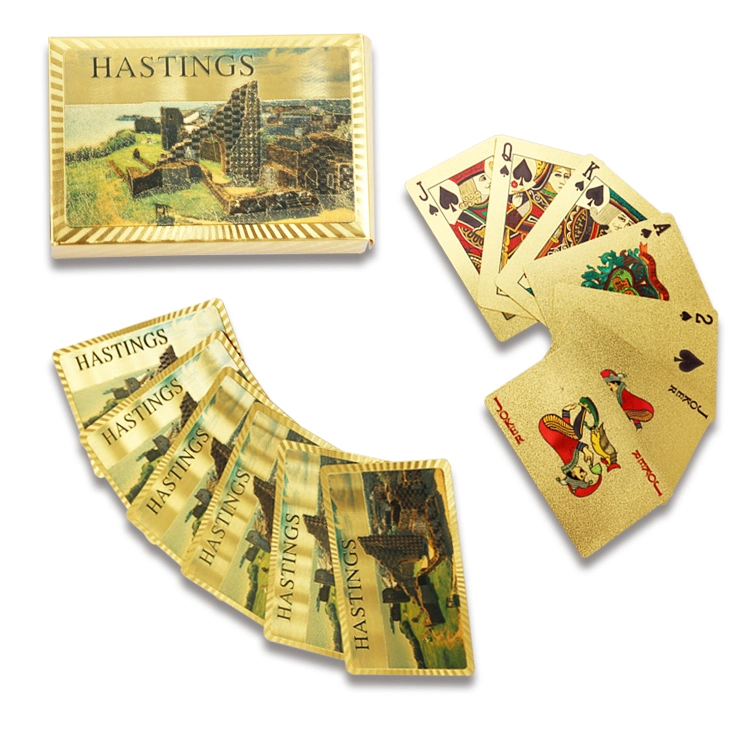 Customized Tarot Game Greeting Deck Eco Friendly Gold Playing Cards with Box Wholesale