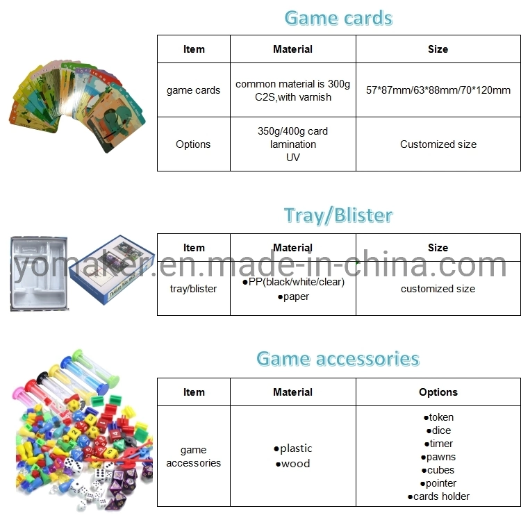 Custom Printing Playing Card Decks for Children Entertainment