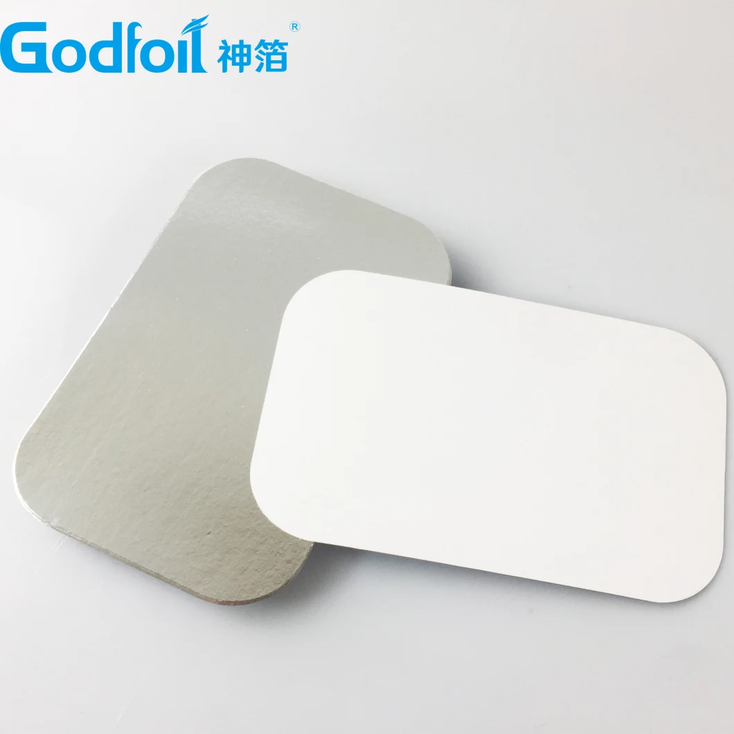 Smooth Surface Embossed Die Cut Piece Aluminum Foil Lid for Food Packing