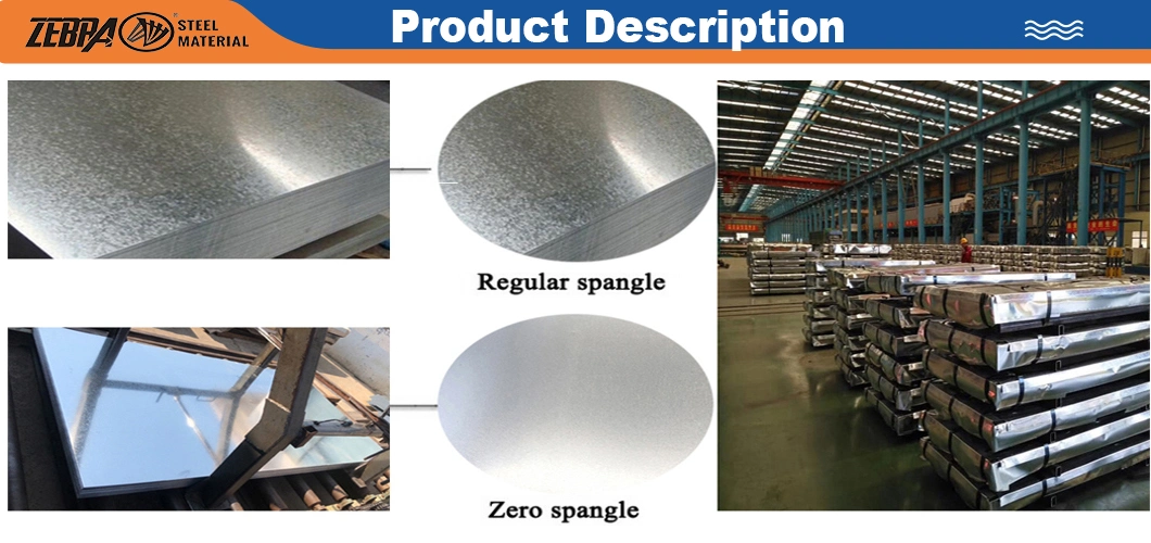 Prime Quality 0.3mm 0.4mm Thickness 1220mm Width Galvanized Steel Sheet