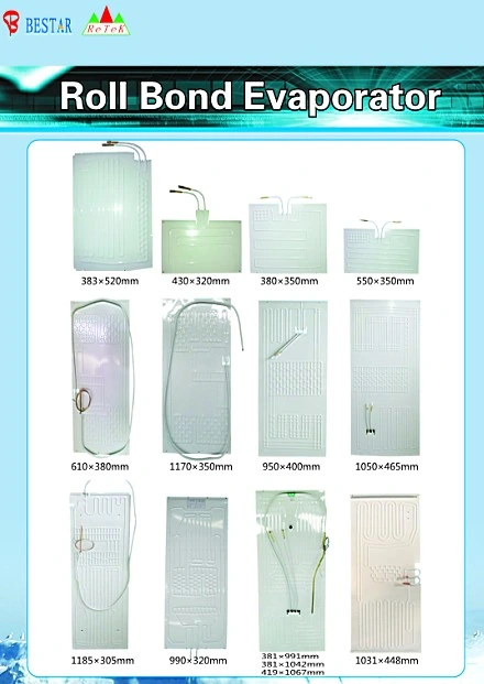 Refrigeration Freezer Fridge Aluminum Plate Roll Bond Evaporator Coil