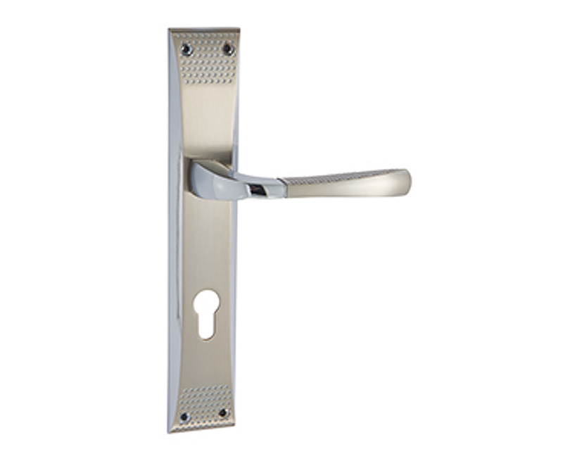 Door Hardware Zinc Alloy Aluminum Door Handle with Steel Zinc Alloy Plate (HP-S8530)