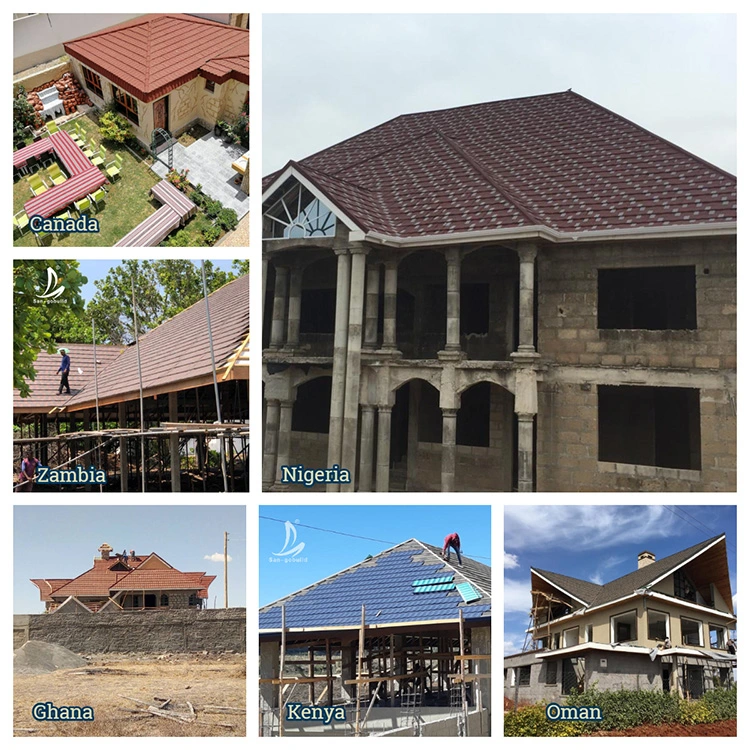 Nigeria Popular Stone Coated Metal Roofing Tile Granules Stone Chips Aluminum-Zin Roofing Sheet