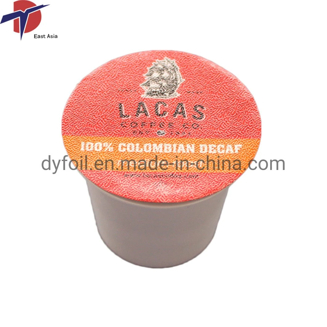 Embossed and Printed Aluminum Foil Seal Lid for Coffee Capsules