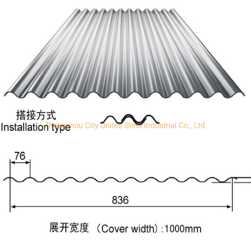 Low Cost Anti Corrosion Corrugated Gi Galvanized Steel Roofing Sheet