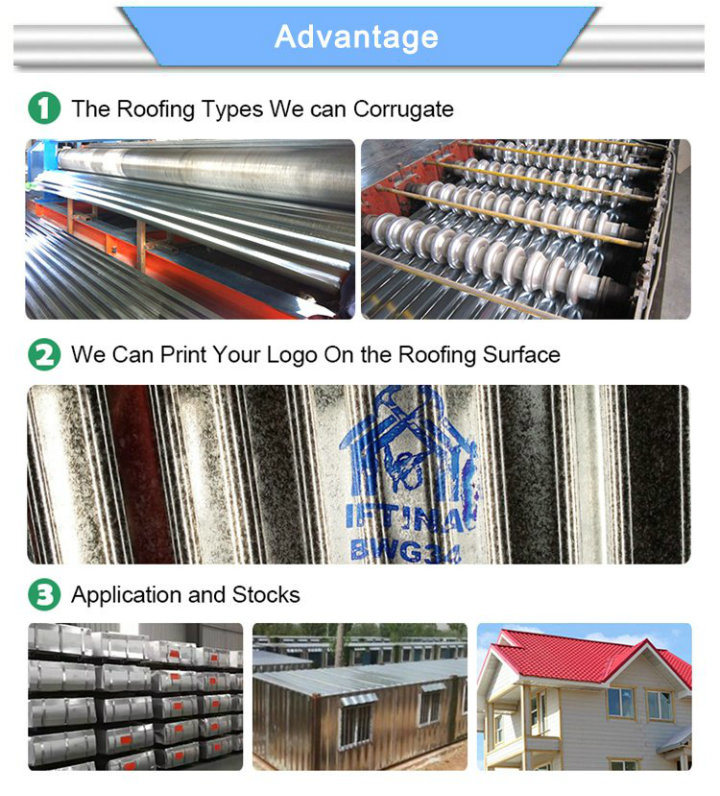 A653 0.14-0.3mm Thickness Gi Roofing Corrugated Galvanized Iron Sheet
