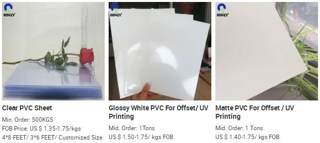 Printing Clear Vinyl Sheet PVC Sheet Thickness 0.3mm