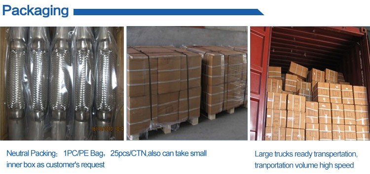 Exhaust Corrugated Flexible Pipe with Extension, Flexible Metal Hose