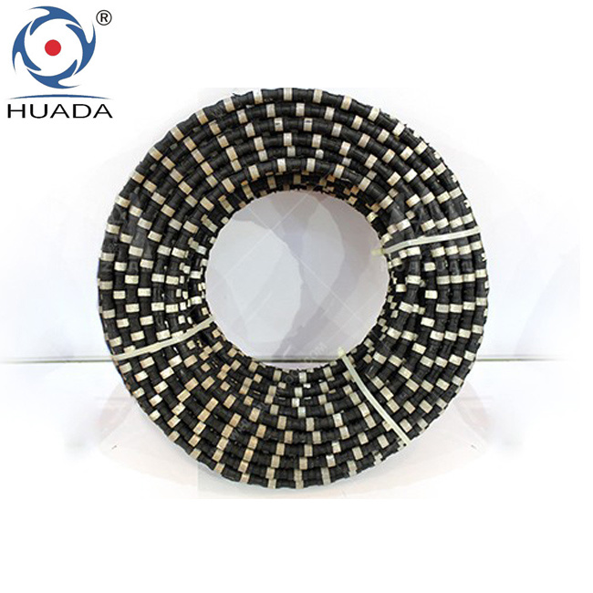 Rubber and Spring Diamond Wire Saw with 40 Diamond Beads Per Meter