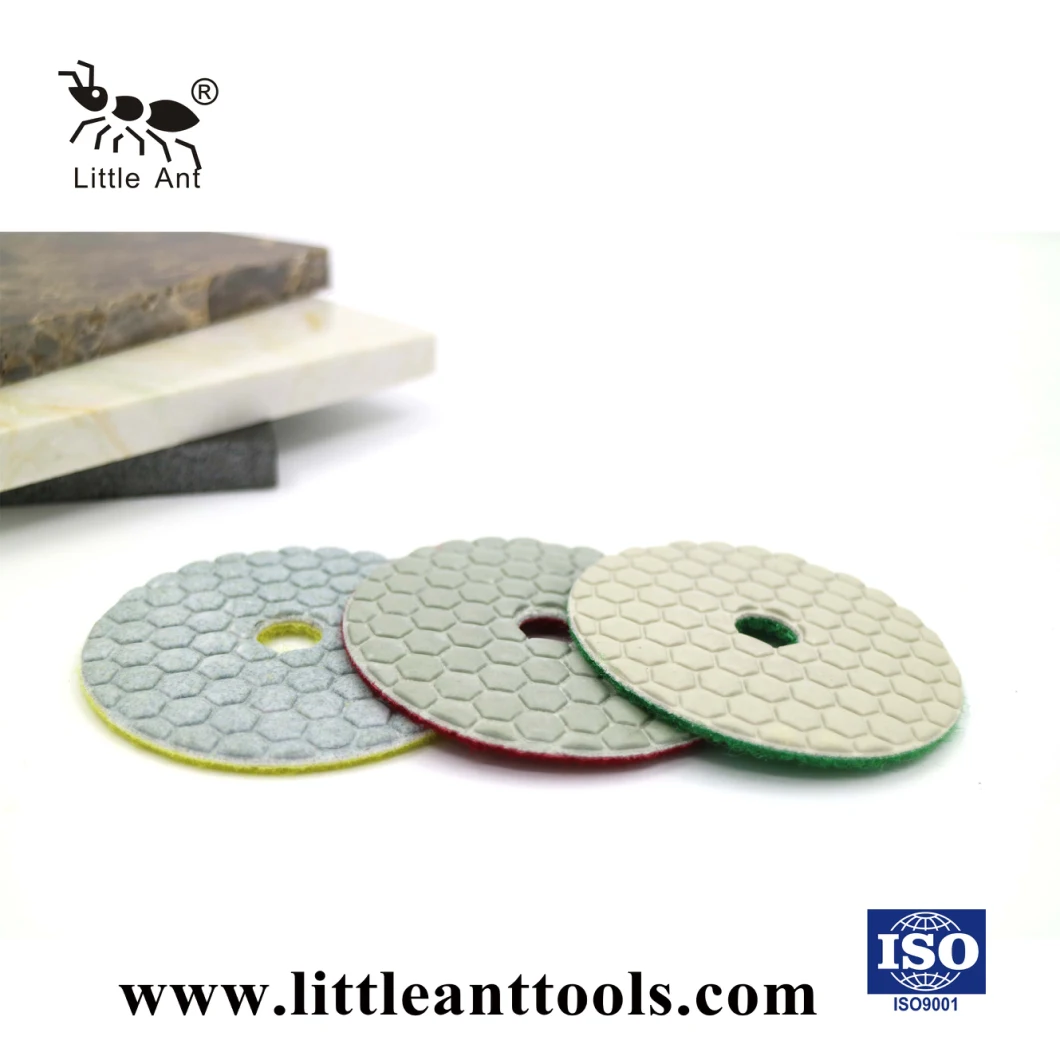 3 Inches 80mm Diamond Pressed Dry Polishing Pad for Marble, Granite