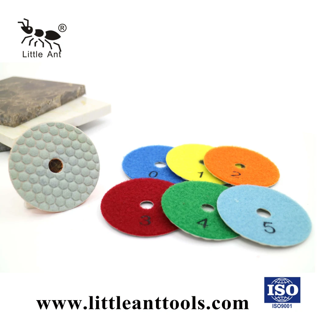 3 Inches 80mm Diamond Pressed Dry Polishing Pad for Marble, Granite