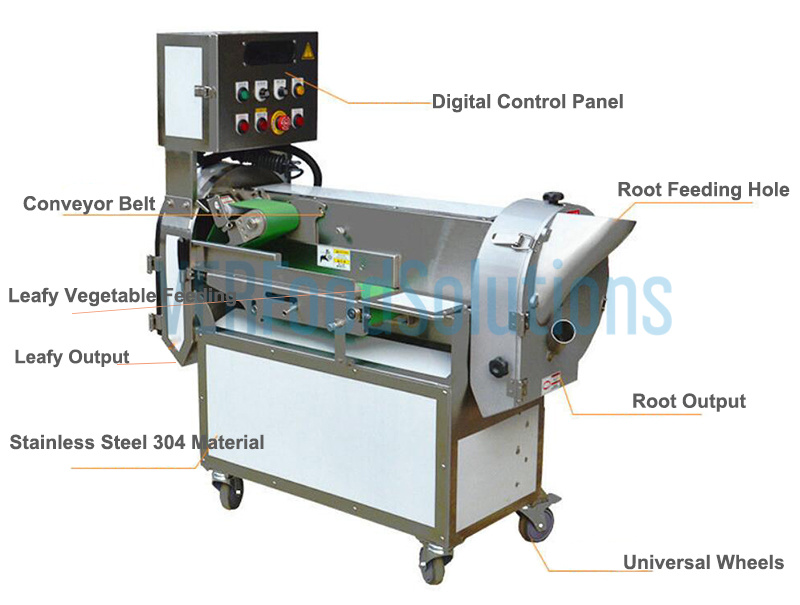 Leafy and Root Vegetable/Fruits Cutting/Slicing/Stripping/Dicing/Cubing Machine