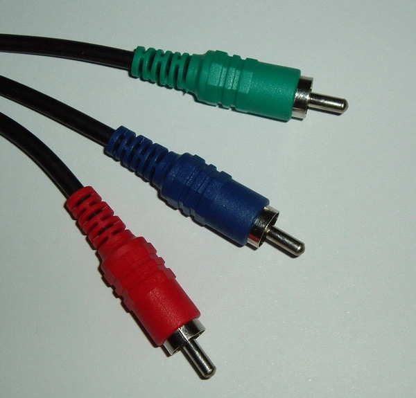 3RCA Component Cable, 3 Right-Angled/RCA Plugs to 3RCA Plugs