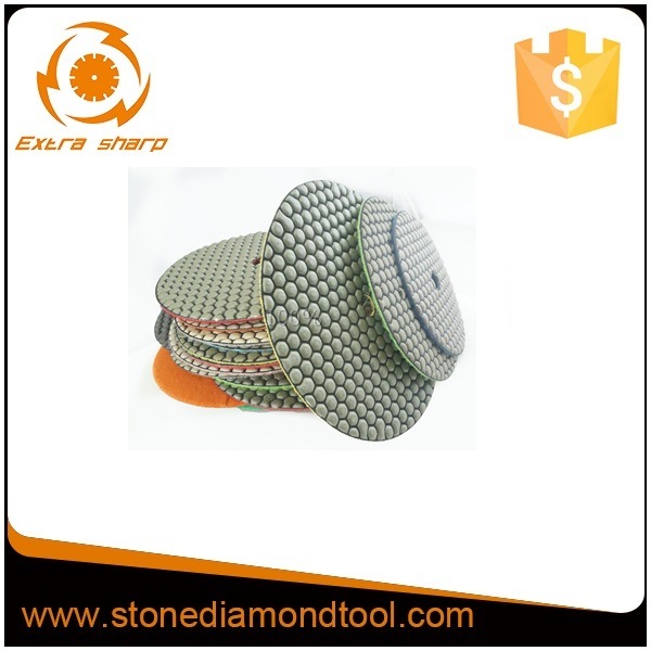 4'' /100mm Dry Resin Velcro Polishing Pads for Stone