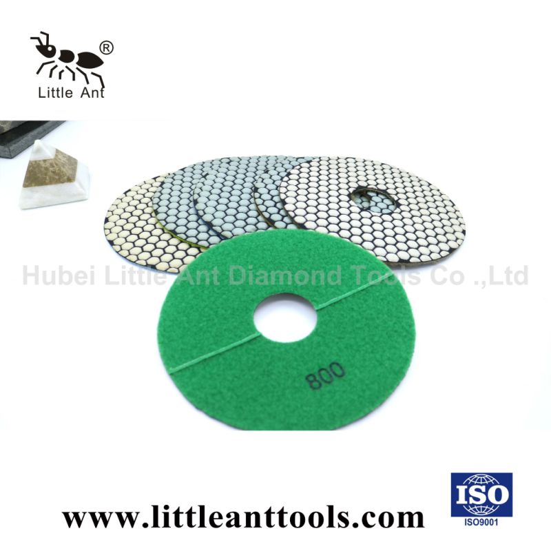 Durable 180mm Flexible Diamond Dry Polishing Pad for Stone