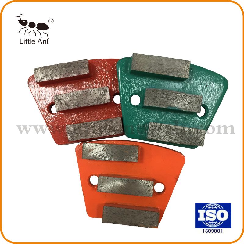 Trapezoid Grinding Plate Metal Polishing Pad 3 Segment Grinding Wheel Diamond Tools