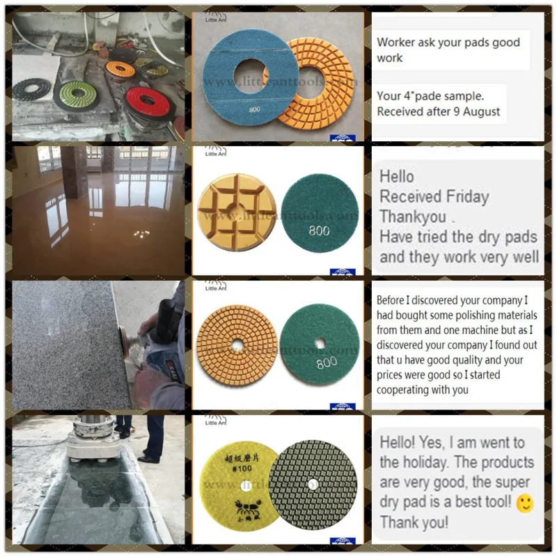 5"/125mm High Quality Wet Polishing Pads for Granite/Marble/Terrazzo/Quartz/Counter-Top