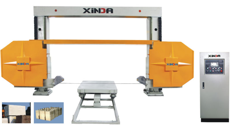 KXJ1500 Automatic Block cutting& squaring wire saw machine  with turning table