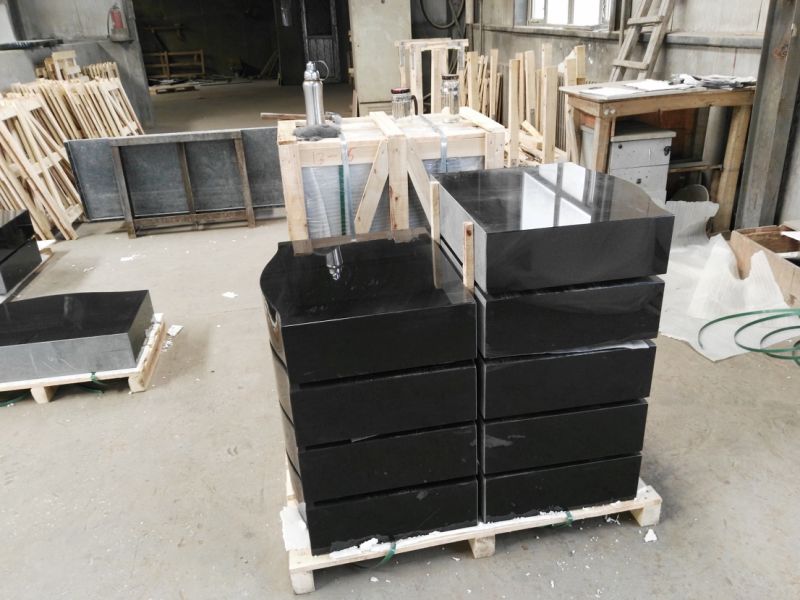 Polished Absolute Black Hebei Black Stone Carving Black Granite Monument