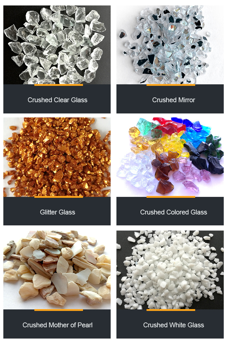3-6mm Crushed Glass Broken Glass Glass Chips Recycled Glass for Terrazzo Flooring