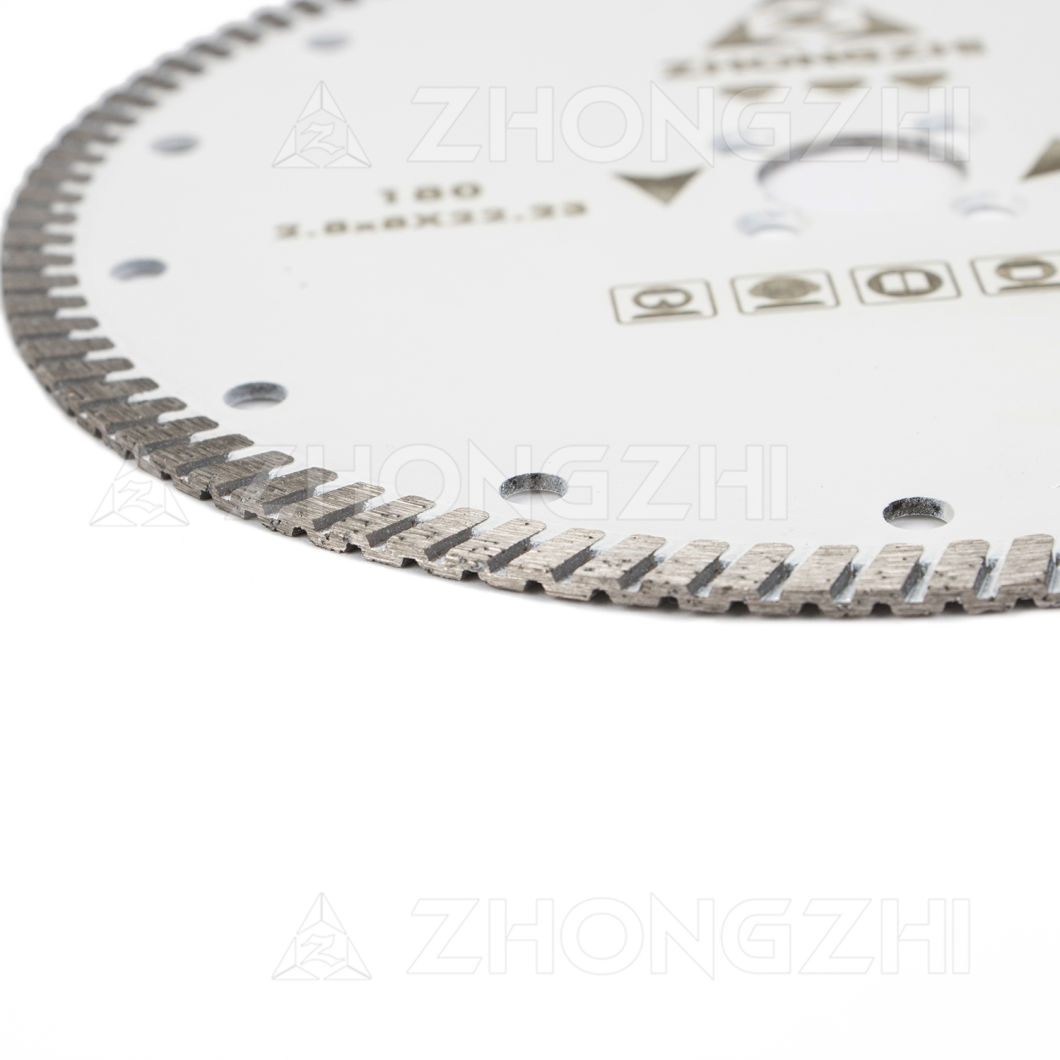D180 Sintered Narrow Continuous Turbo Rim Diamond Blade for Stone Cutting