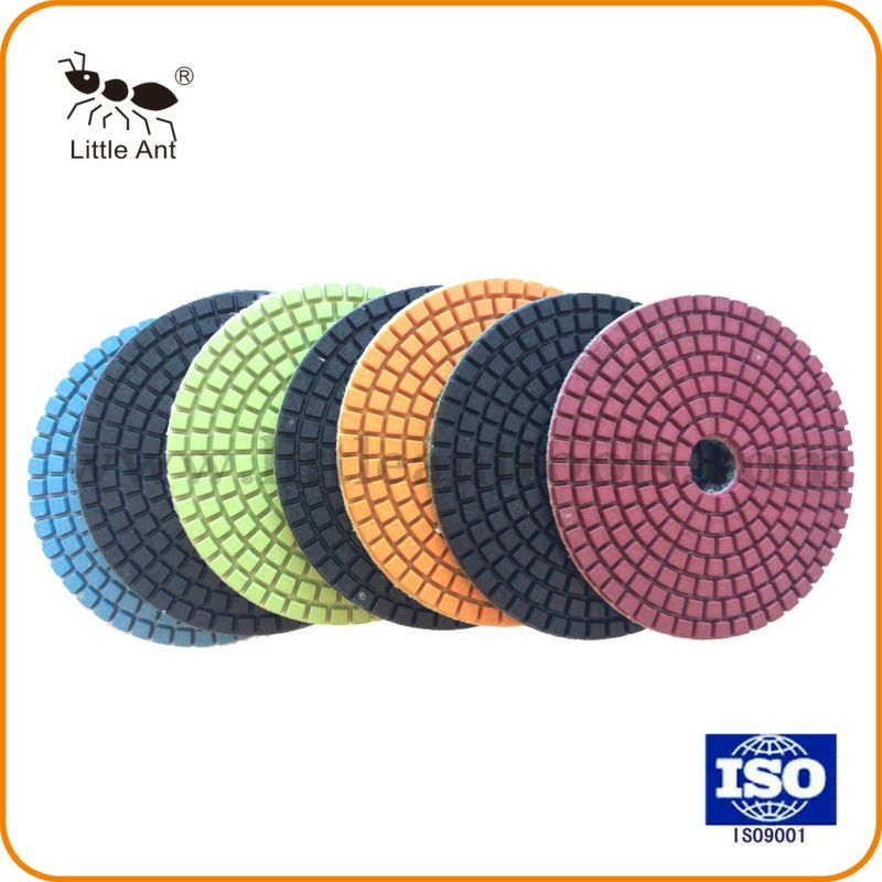Wet Black and White Buff Polishing Pad for Granite, Marble