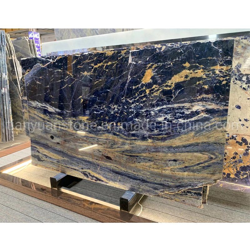 Natural Cloisonne Granite Slab Sodalite Blue Granite Brazilian Granite Slabs