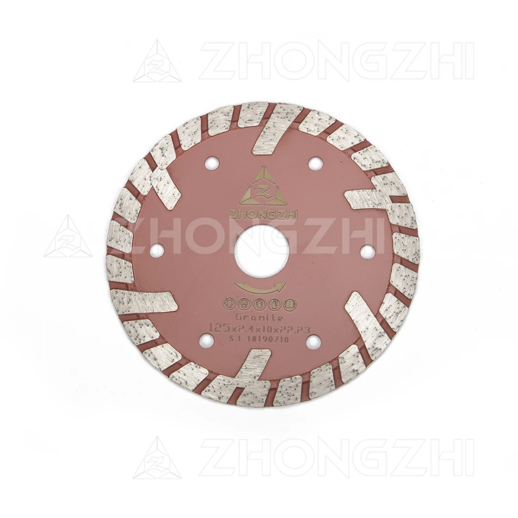Dry Cutting Wide Rim with Protecting Teeth Diamond Saw Blade for Stone Grinding and Milling