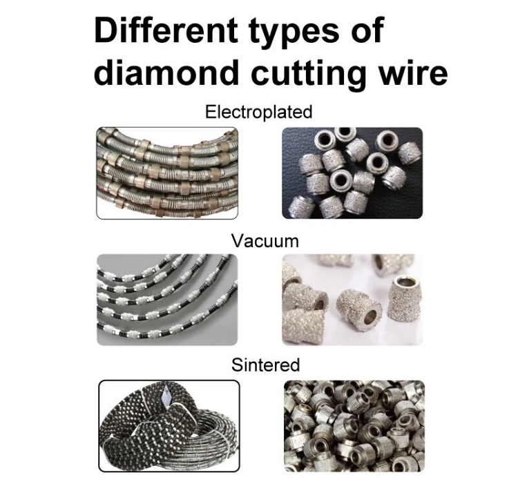 Hot Selling Sintered Beads Diamond Cutting Wire Saw for Granite