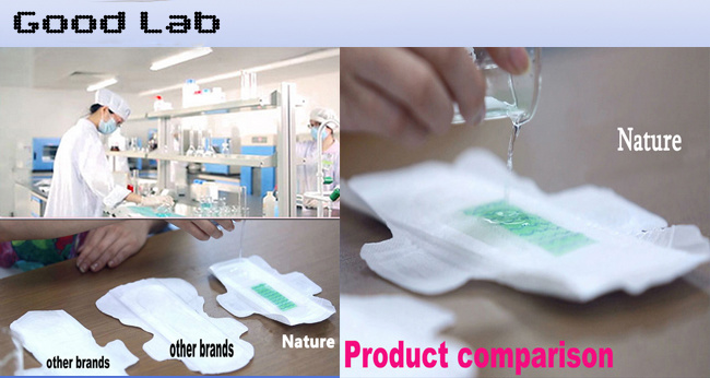 Factory Price Sanitary Pads with Blue Adl Chip