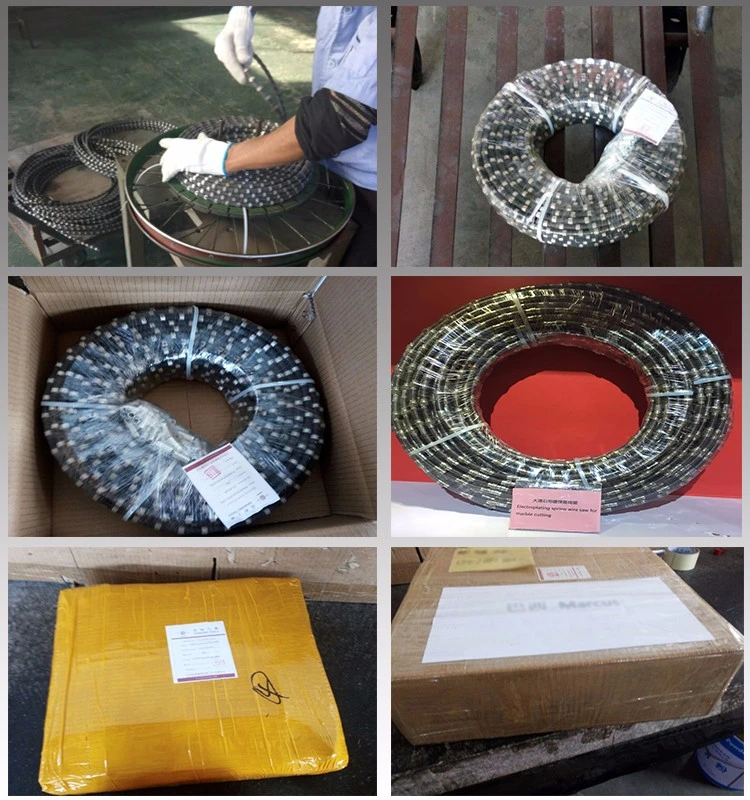 11.5 mm Rubber Coated Diamond Wire Saw for Stone Quarry Reinforce Concrete Cutting