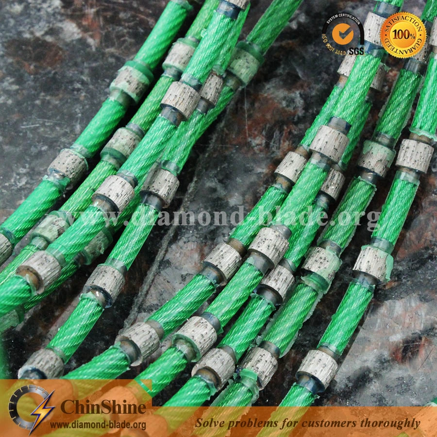 Plastic Coated Diamond Wire Saw for Stone Block Cutting Profiling Shaping