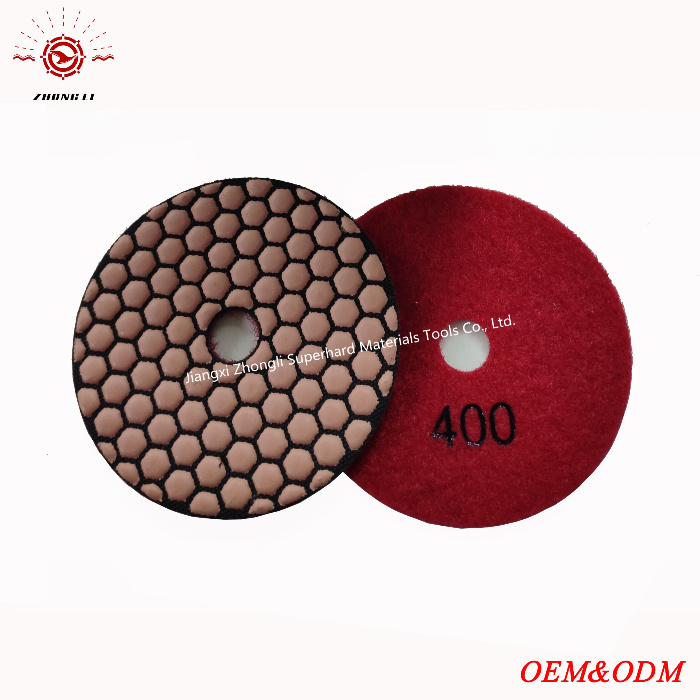 100mm Good Performance Resin Dry Polishing Pads for Stone