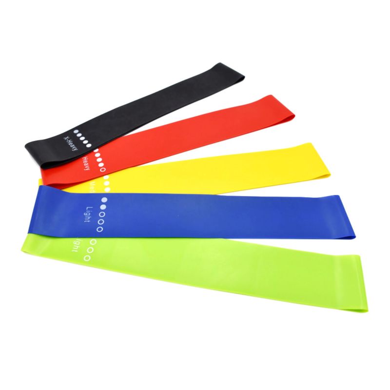 Latex 5 Levels Rubber Yoga Loop Resistance Band, Stretch Loop Bands