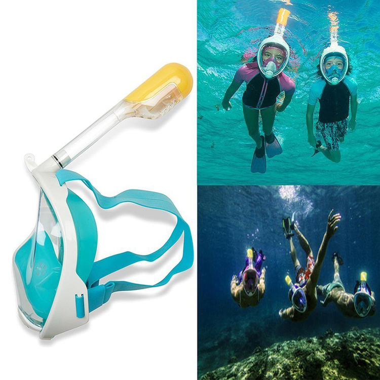 Wholesale Full Dry Mask Snorkeling Dry Diving Swimming Full Face 180 Snorkel Mask