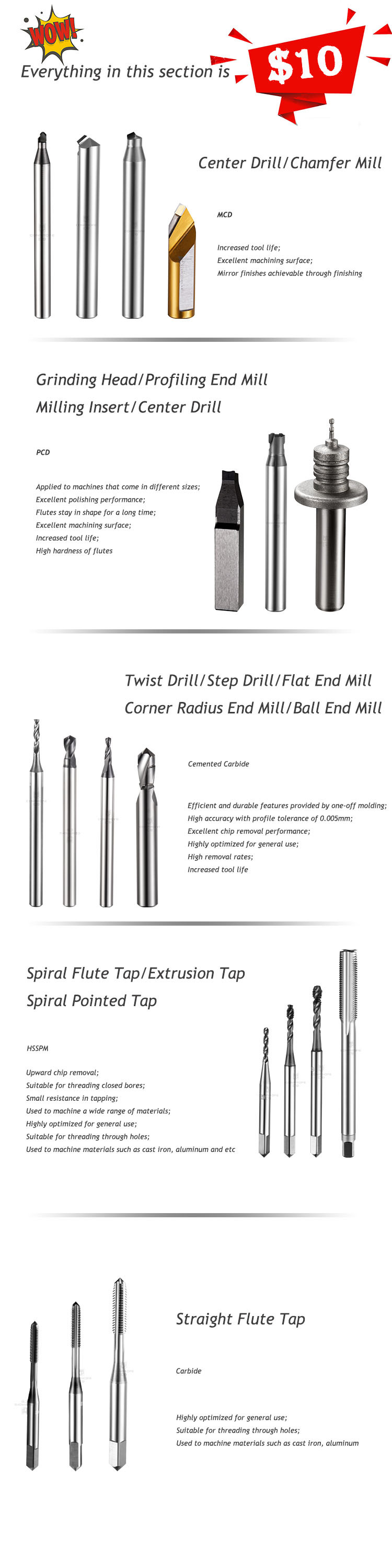 High Quality Diamond End Mill PCD Milling Cutter