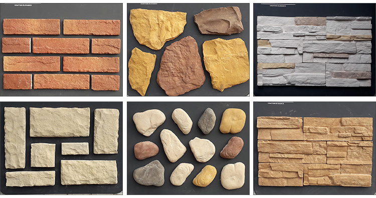 Natural Fossil Stone Tiles Mould Artificial Culture Stone Artificial Stone Molds
