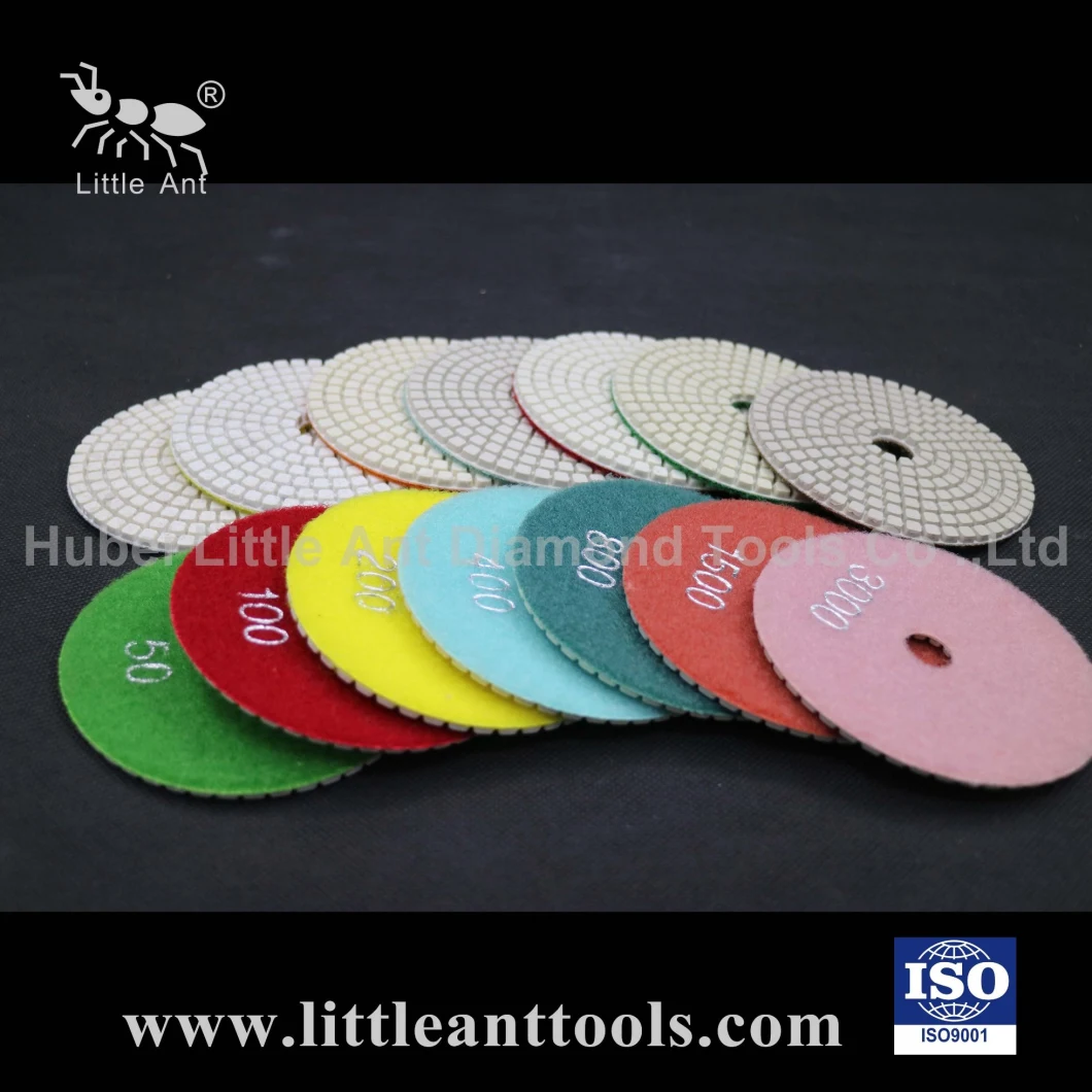 5 Inch/125mm White Colour Diamond Polishing Pads for Stone