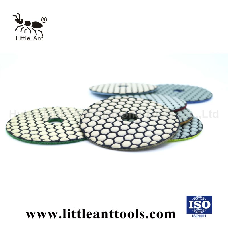 Flexible 3 Inches 80mm Resin Diamond Dry Polishing Pad for Marble