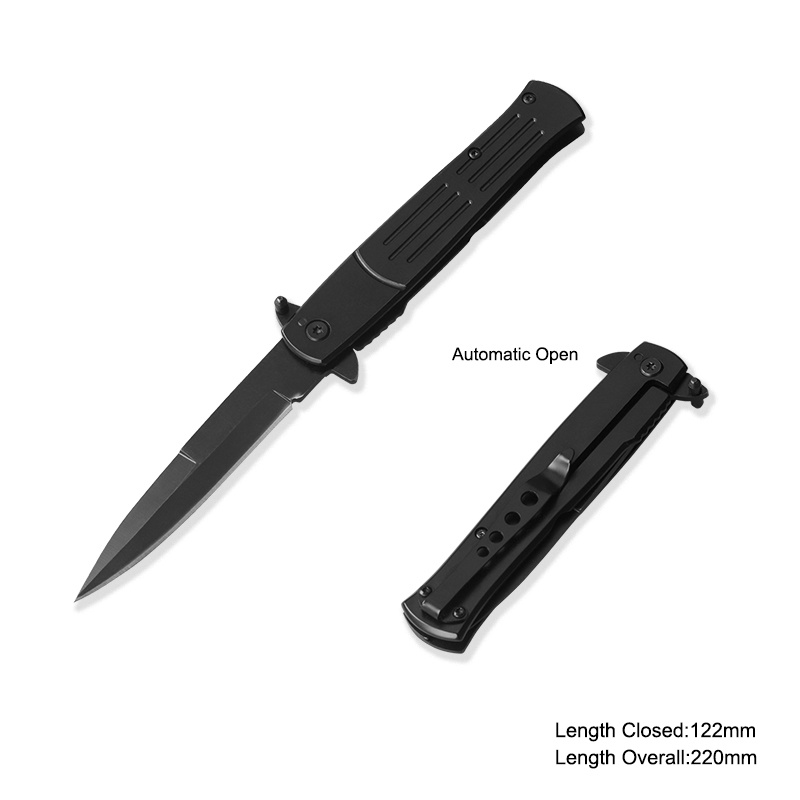 Folding Knife Pocket Knife Camping Knife Survival Knife Combat Knife with Black Oxide Finish (#31102AT)