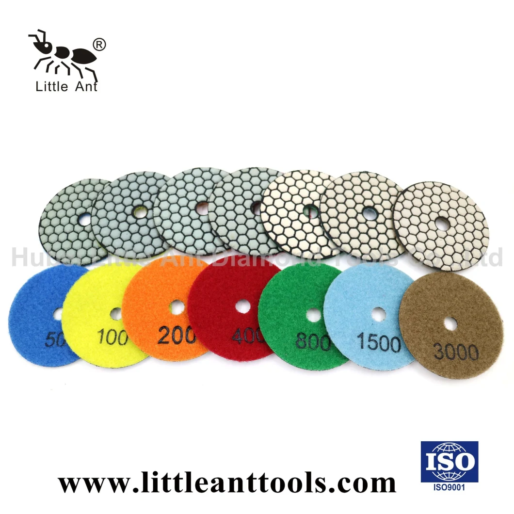 4 Inch/100mm Resin Dry Polishing Pads for Granite and Marble