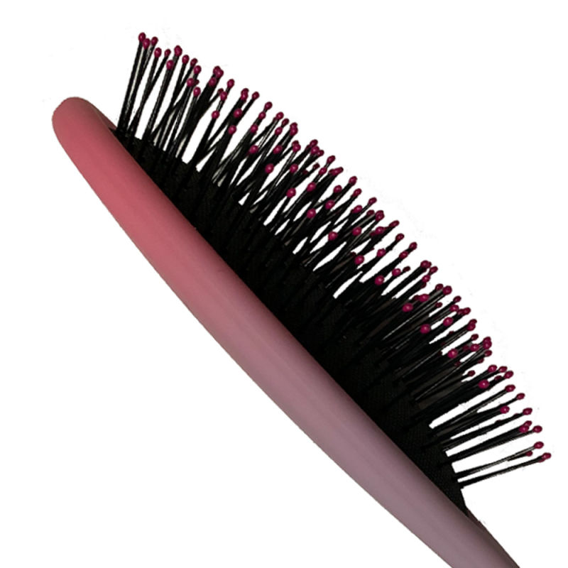 Gadient Rubberized Handle Detangling Knots, Snag-Free, Anti-Static Brush, Soft Flexible Bristles, No Pain, for Wet Dry Hair, Detangler Hair Brush