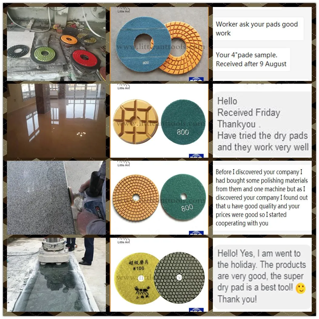 Specialized Flexible Wet Diamond Polishing Pads for Marble Grinding