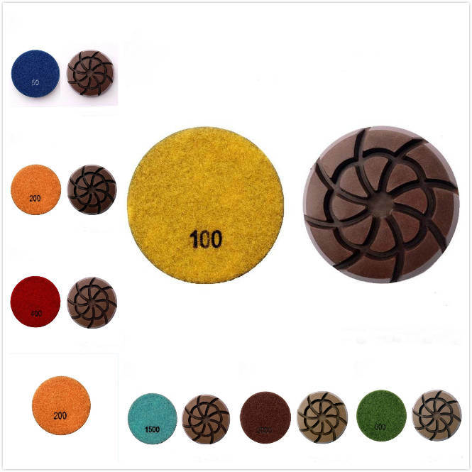 4 Inch D100mm Wholesale Resin Grinding Disc Grinding Wheel Abrasive Floor Polishing Pad for Concrete and Terrazzo Floor