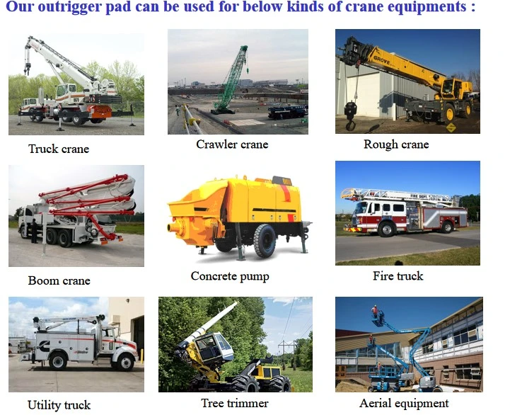 Large Plastic Heavy Duty Crane Pads/Crane Outrigger Pads/Crane Stabilizer Pads/Jack Pads