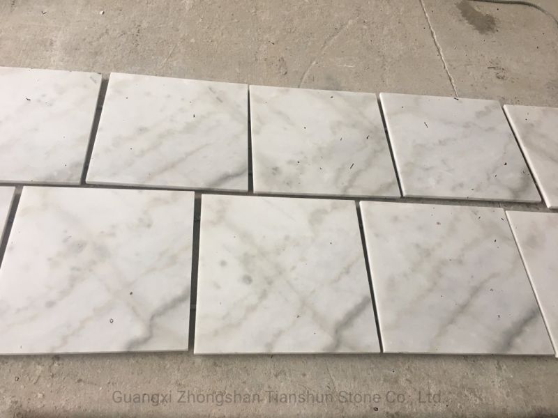 Honed Black and White Marble Floor Tile 24X24