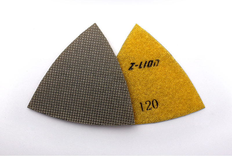 Extra Sharp Triangular Z-Lion Electroplated Diamond Pads for Granite Stone