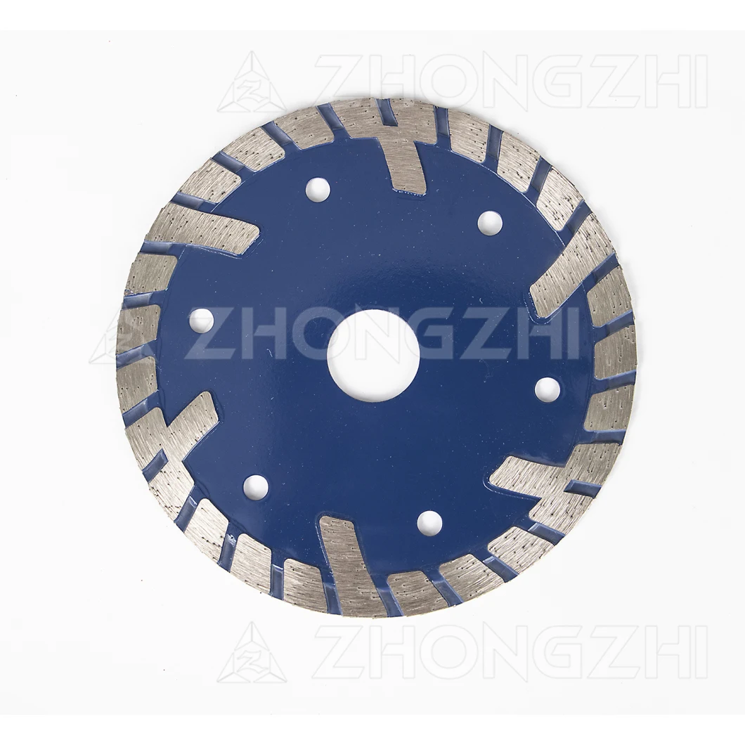 Dry Cutting Wide Rim with Protecting Teeth Diamond Saw Blade for Stone Grinding and Milling