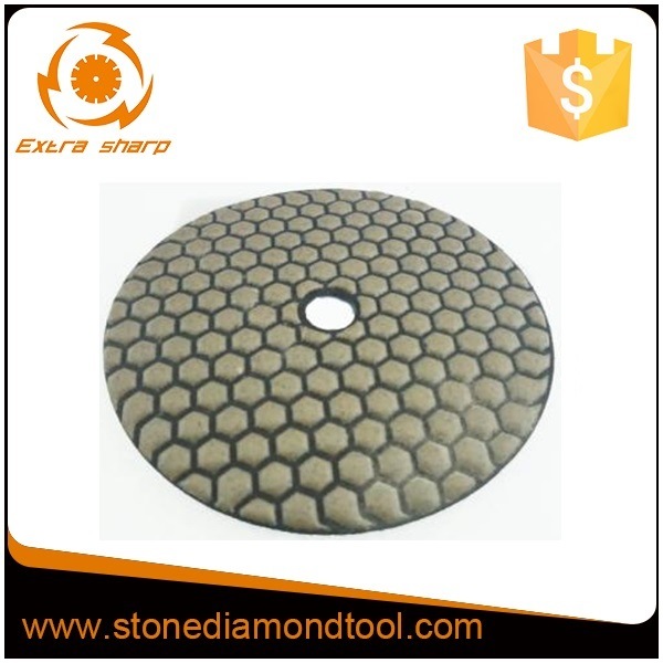 4'' /100mm Dry Resin Velcro Polishing Pads for Stone