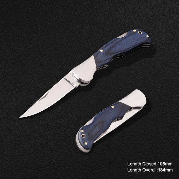 Camping Knife Folding Knife Pocket Knife Utility Knife with Wooden Handle (#31083)